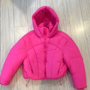Vibrant Pink Puffer Jacket
